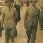 Severino à direita na Rua do Ouro - Portugal 1932